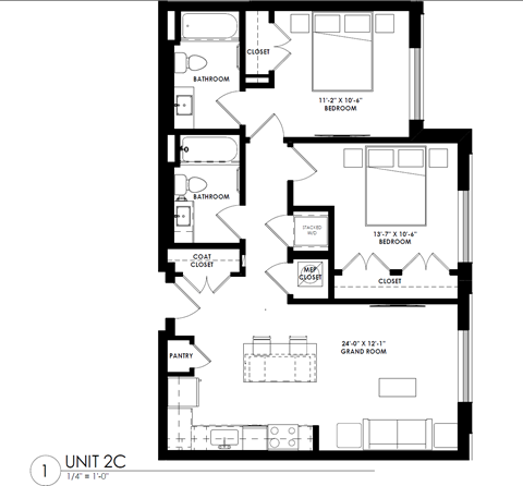 the floor plan of the residence