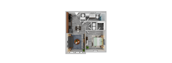 a1 floor plan  1 bedroom with 2 baths  129