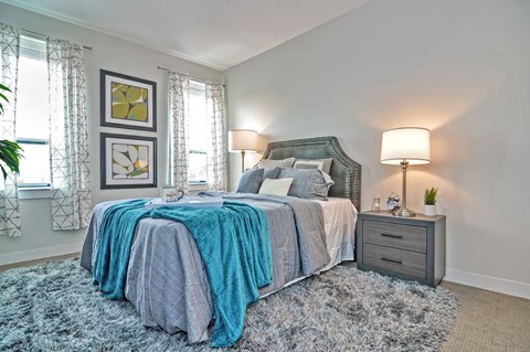 Bedroom staged