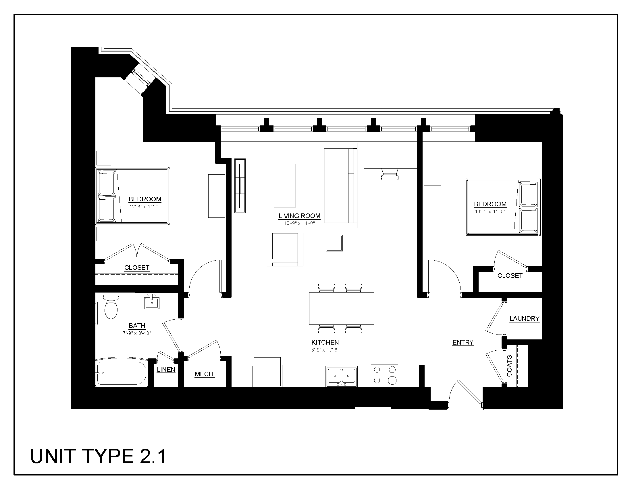 floor plan of the unit type 2nd floor