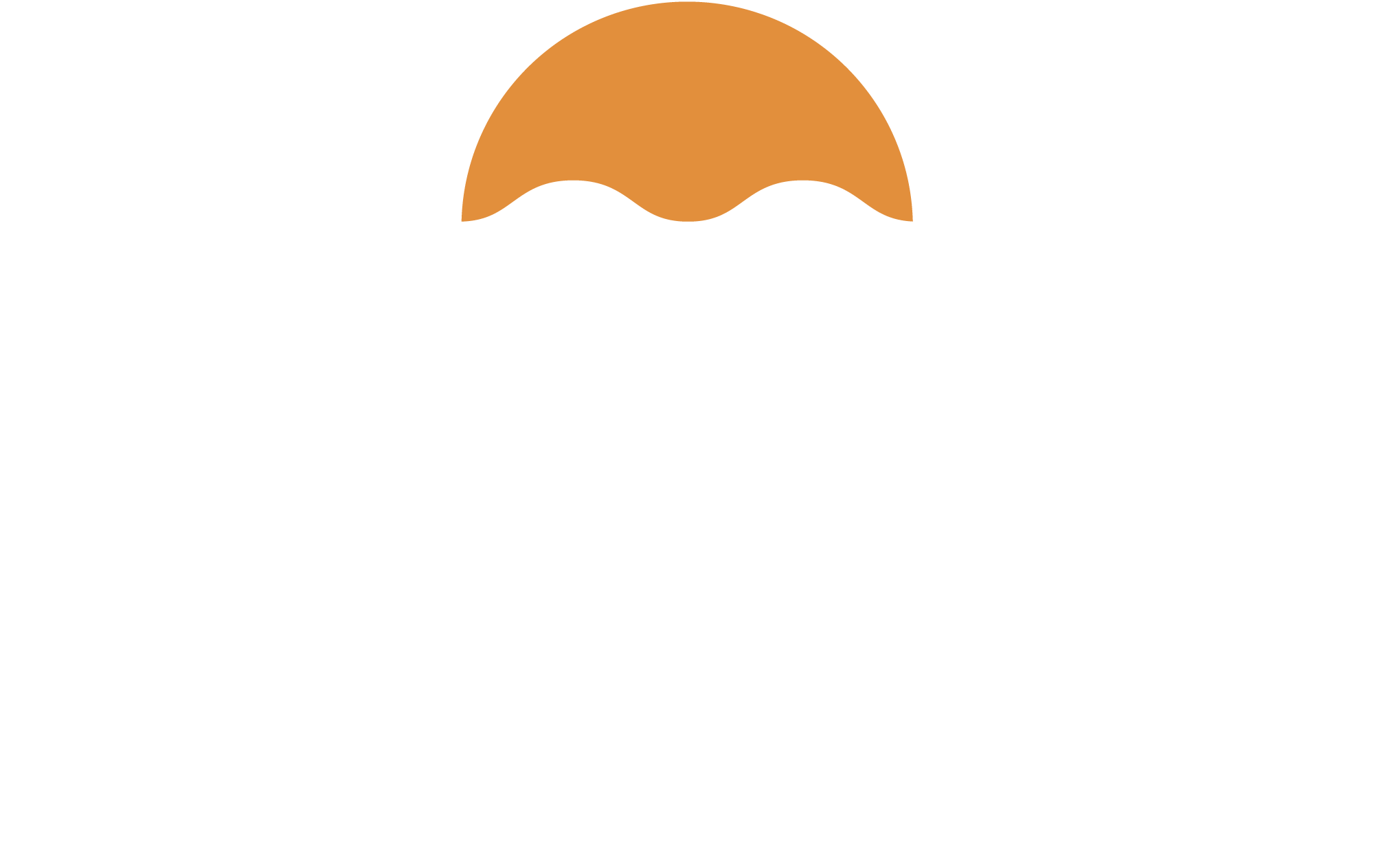 A logo for Cape Landing Apartment Homes features a sun and waves.
