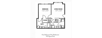 1 Bedroom/1 Bath Junior