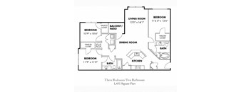 3 Bedroom/2 Bath A