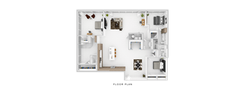 A floor plan of a house with labeled rooms.