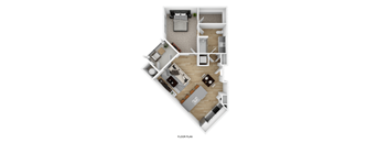 1 bed 1 bath C at The Hendry Apartments, Florida, 33905