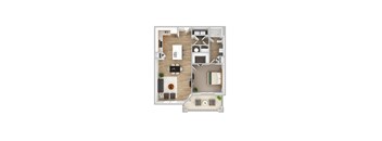 1 bed 1 bath at The Exchange at Crestview Apartments, Crestview, FL, 32536