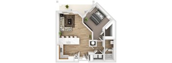 1 bed 1 bath A at The Collective Upper Westside Apartments, Atlanta, Georgia