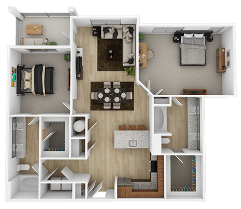 2 bed 2 bath A at The Percy Apartments, Tennessee, 37214