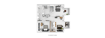 B1C Floor Plan at The 600 Apartments, Alabama