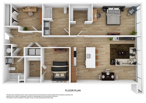 B2A Floor Plan at The 600, Birmingham, AL 35203
