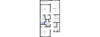 2 Bedroom with Patio