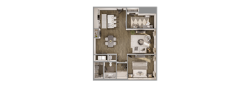Basil floorplan at The Leo Myrtle Beach, Myrtle Beach, SC.
