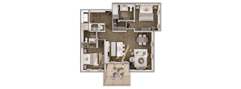 Emerald floorplan at The Leo Myrtle Beach, Myrtle Beach, SC.
