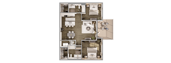 Forest floorplan at The Leo Myrtle Beach, Myrtle Beach, SC.
