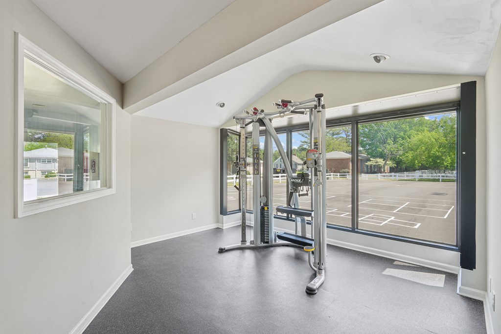 A gym room at Lexington on the Green, North Carolina