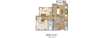 A14 Floor Plan at Hidden Creek, Gaithersburg