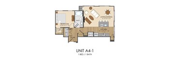 A4 Floor Plan at Hidden Creek, Gaithersburg, MD, 20877