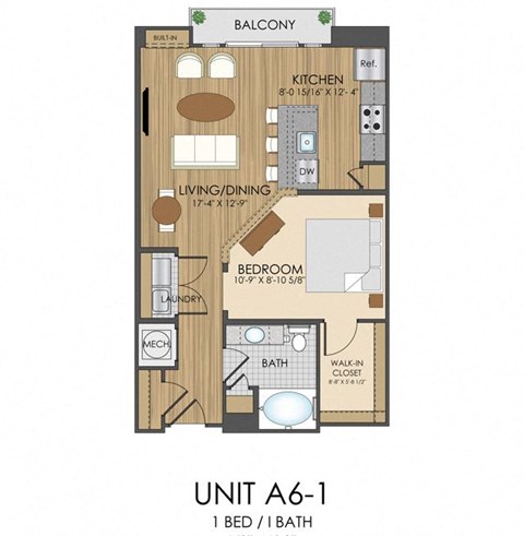 A6 Floor Plan at Hidden Creek, Gaithersburg, MD