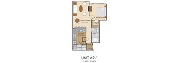A9 Floor Plan at Hidden Creek, Maryland, 20877