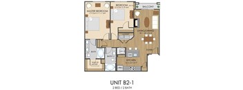 B2 Floor Plan at Hidden Creek, Gaithersburg, 20877