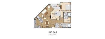 B4 Floor Plan at Hidden Creek, Gaithersburg, 20877