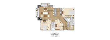 B5 Floor Plan at Hidden Creek, Maryland, 20877