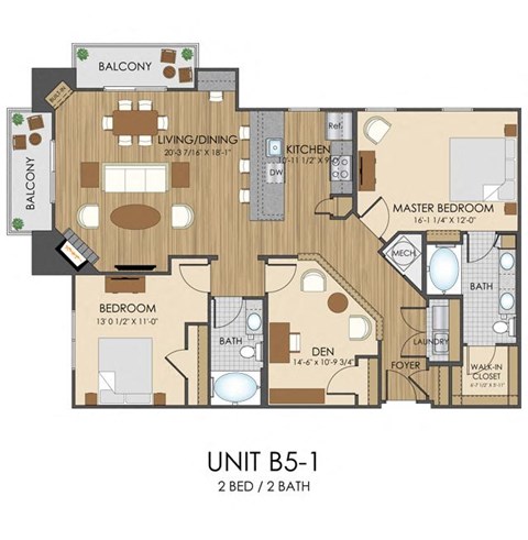 B5 Floor Plan at Hidden Creek, Maryland, 20877
