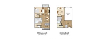 C2 Floor Plan at Hidden Creek, Gaithersburg, Maryland