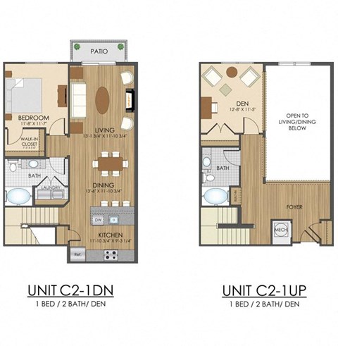 C2 Floor Plan at Hidden Creek, Gaithersburg, Maryland