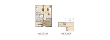 C3 Floor Plan at Hidden Creek, Gaithersburg, 20877