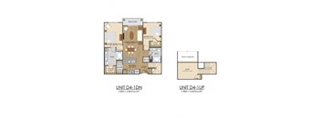D4 Floor Plan at Hidden Creek, Gaithersburg, 20877