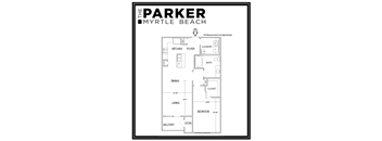 the floor plan of the parker hydrates beach apt