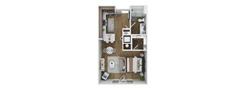 The Dawn Studio Floorplan at Union Eleven Apartments, Atlanta, 30324