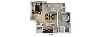 1x1 floorplan at The Chase, Burlington, NC