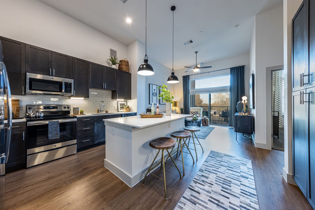 Kitchen at The Monroe Apartments, Austin, TX