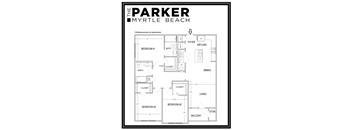 Three Bedroom Three Bath The Parker Myrtle Beach at The Parker Myrtle Beach, Myrtle Beach, SC