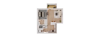 1 bed 1 bath C at The Delaney at East Park Apartments, Kennesaw, GA, 30144