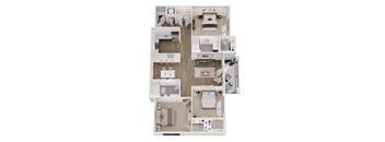 3 bed 2 bath at The Ashton at East Park Apartments, Georgia, 30144