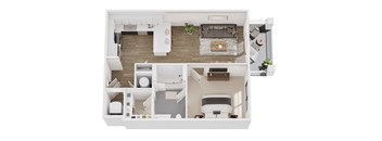 1 bed 1 bath A at The Ashton at East Park Apartments, Kennesaw, Georgia