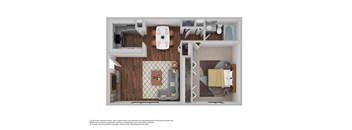 A1 Floor Plan at Westchester Apartments, Garner, 27713