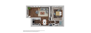 A2 Floor Plan at Westchester Apartments, Garner, North Carolina