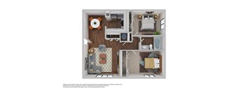 B1 Floor Plan at Westchester Apartments, North Carolina