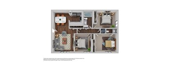 C1 Floor Plan at Westchester Apartments, Garner, 27713