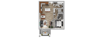 1 bed 1 bath C at The Waverly at Winter Haven Apartments, Florida, 33884