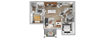 2 bed 2 bath A at The Waverly at Winter Haven Apartments, Winter Haven, FL