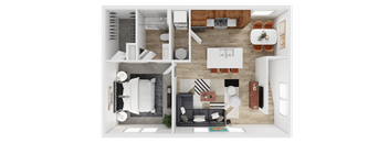 1 bed 1 bath B at The Waverly at Winter Haven Apartments, Florida