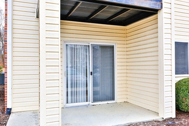 Patio at the Colonial Village Apartments, Lincolnton, NC.