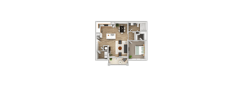 2 bed 2 bath C at The Exchange at Crestview Apartments, Crestview, Florida