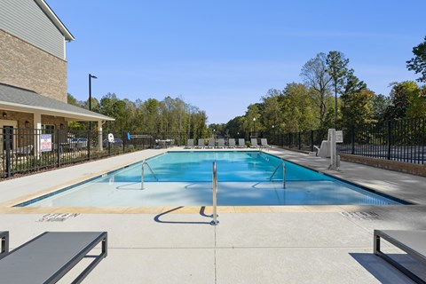 Outdoor swimming pool at The SoHo Luxury Apartments, Raleigh, NC, 27603