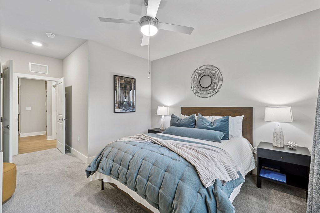 Comfortable Bedroom at The Exchange at Crestview Apartments, Crestview, FL